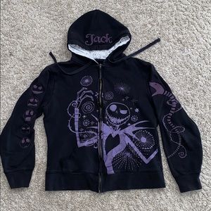 Disney Parks Jack skellington zip hoodie M L